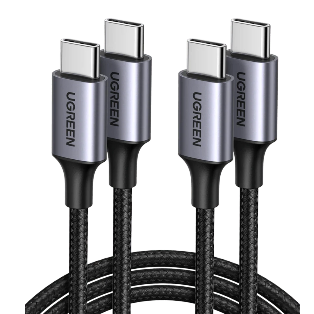 UGREEN Lot de 2 Cable USB C vers USB C PD Charge Rapide 60W Type C Nylon Tress