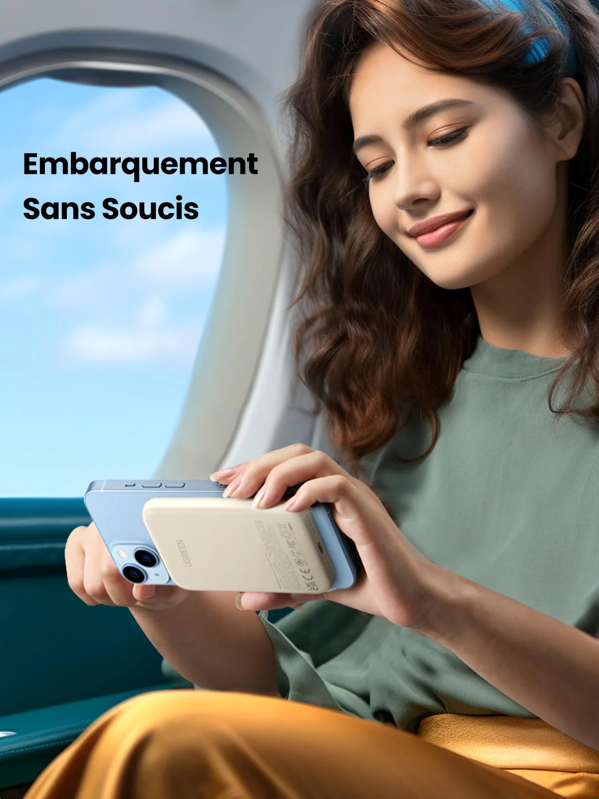 UGREEN Mini Batterie Externe Magnétique sans Fil 5000mAh 15W USB C - Image 7