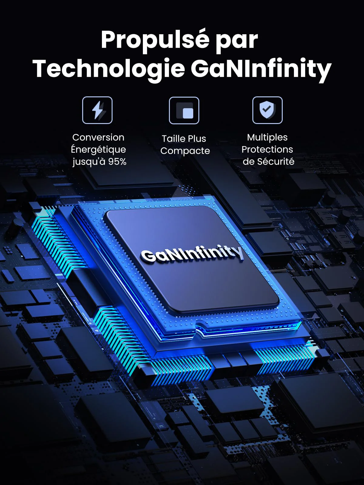 UGREEN Nexode mini 100W 5 Ports Chargeur USB C Rapide Technologie GaNInfinity - Image 5