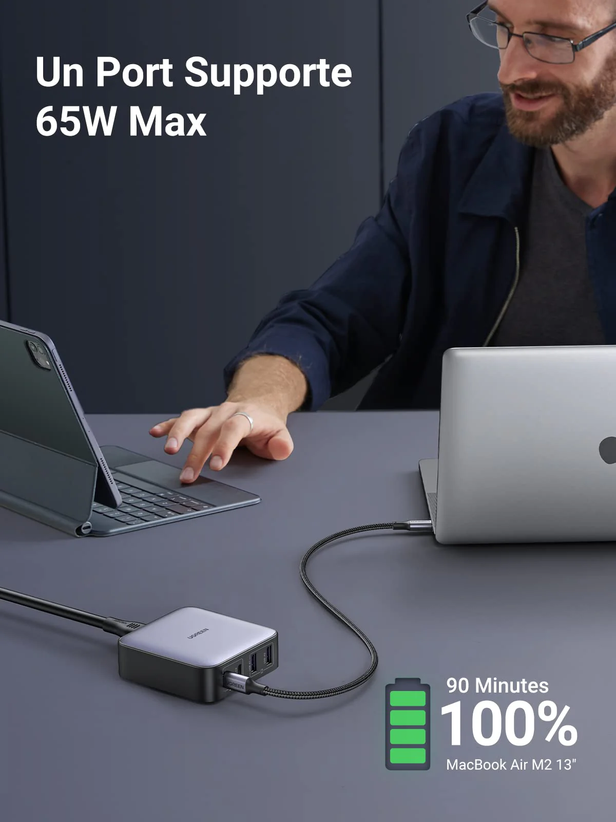 UGREEN Nexode 65W Chargeur USB C 4 Ports - Image 3
