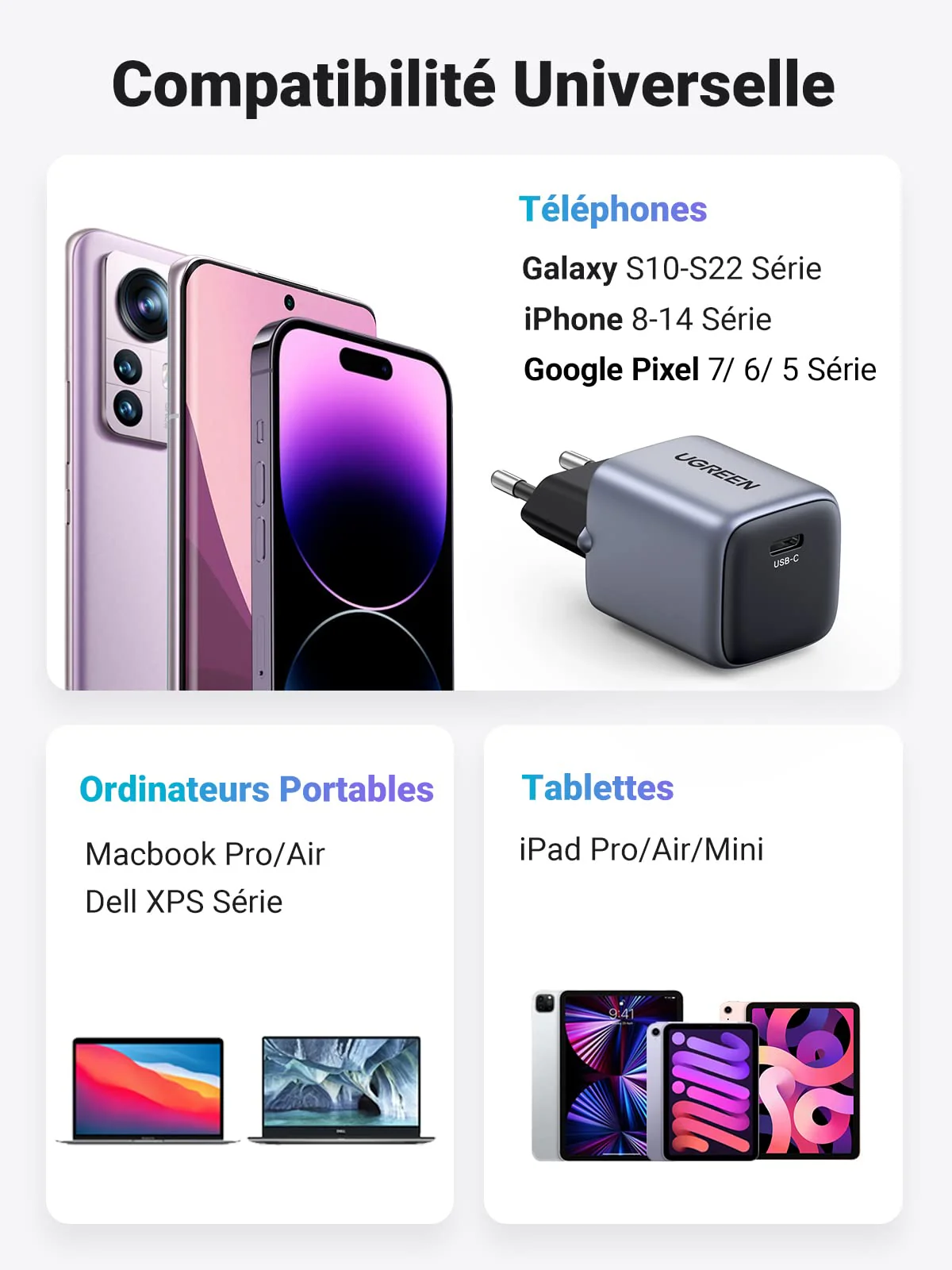 UGREEN Nexode 30W Chargeur GaN USB-C - Image 3
