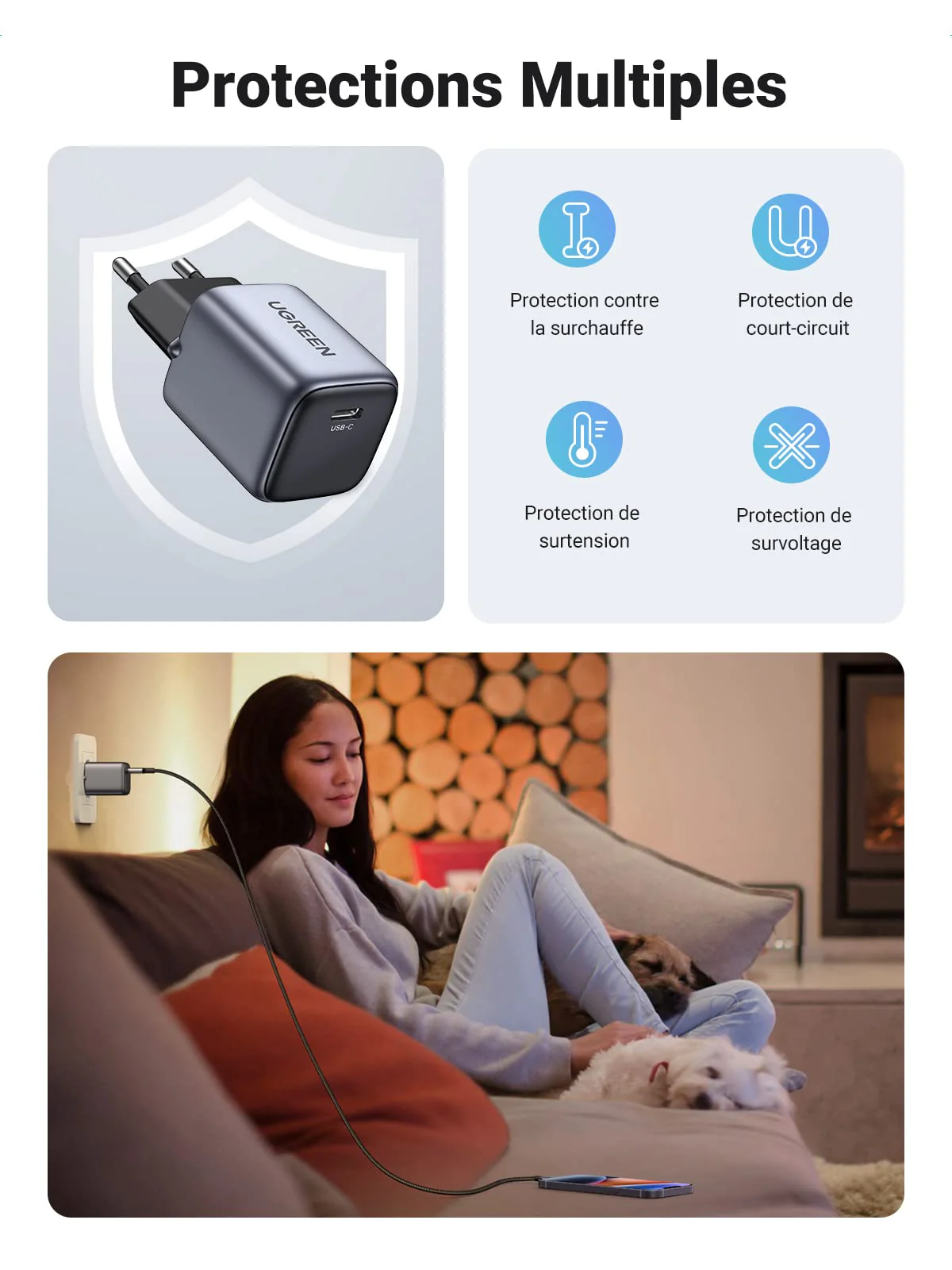 UGREEN Nexode 30W Chargeur GaN USB-C - Image 6