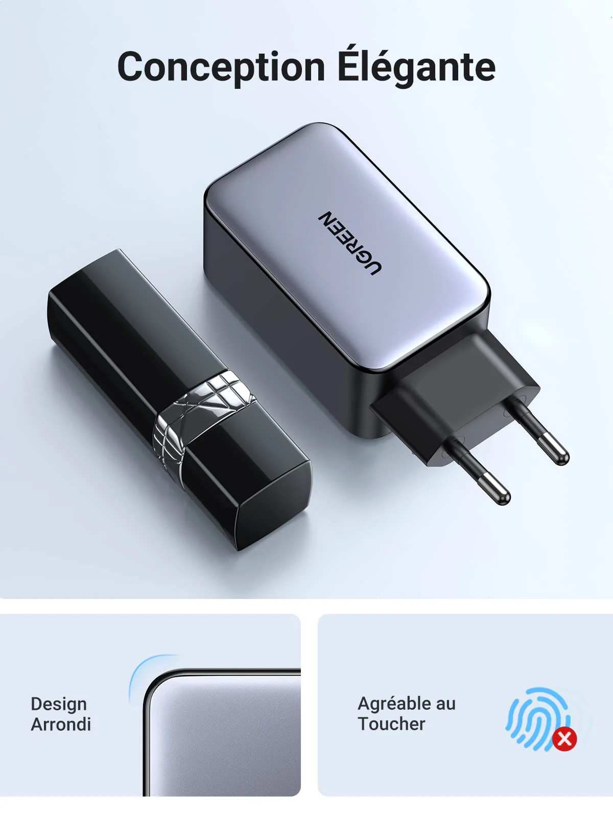 UGREEN Nexode Chargeur de Voyage 65 W 3 ports - Image 7