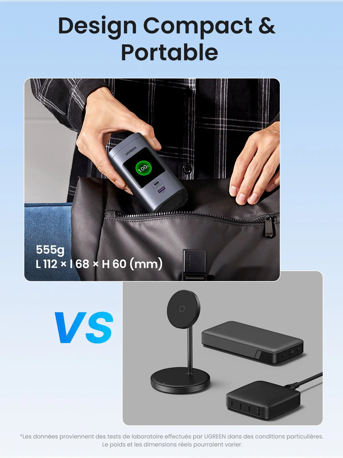 UGREEN Nexode Batterie Externe 20000mAh 145W Certifié Qi2 - Image 10