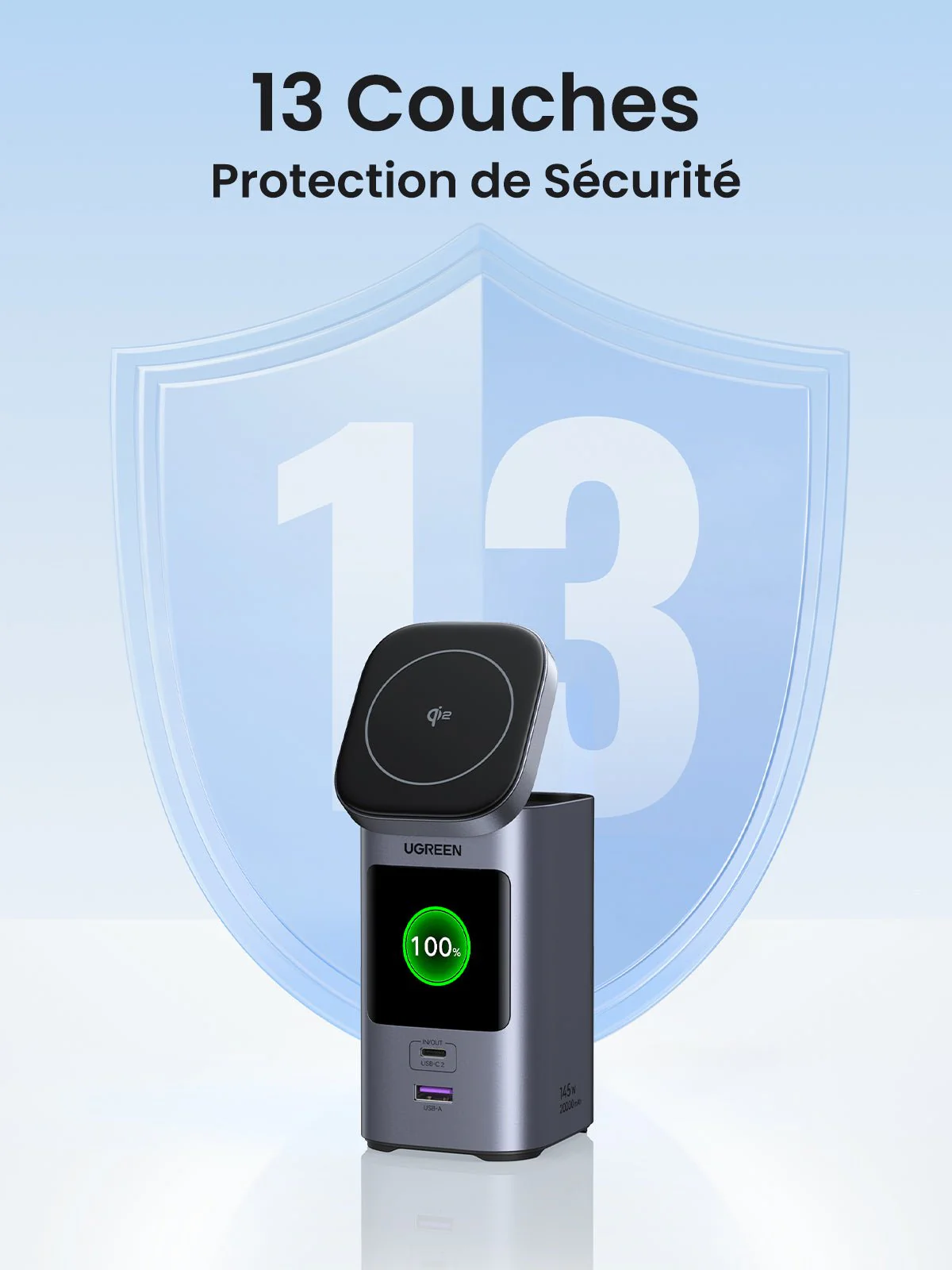 UGREEN Nexode Batterie Externe 20000mAh 145W Certifié Qi2 - Image 11