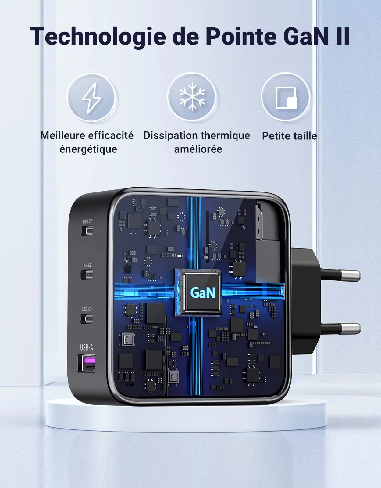 UGREEN Pack de Charge : Chargeur 100 W 4 ports + 2 câbles USB-C - Image 5
