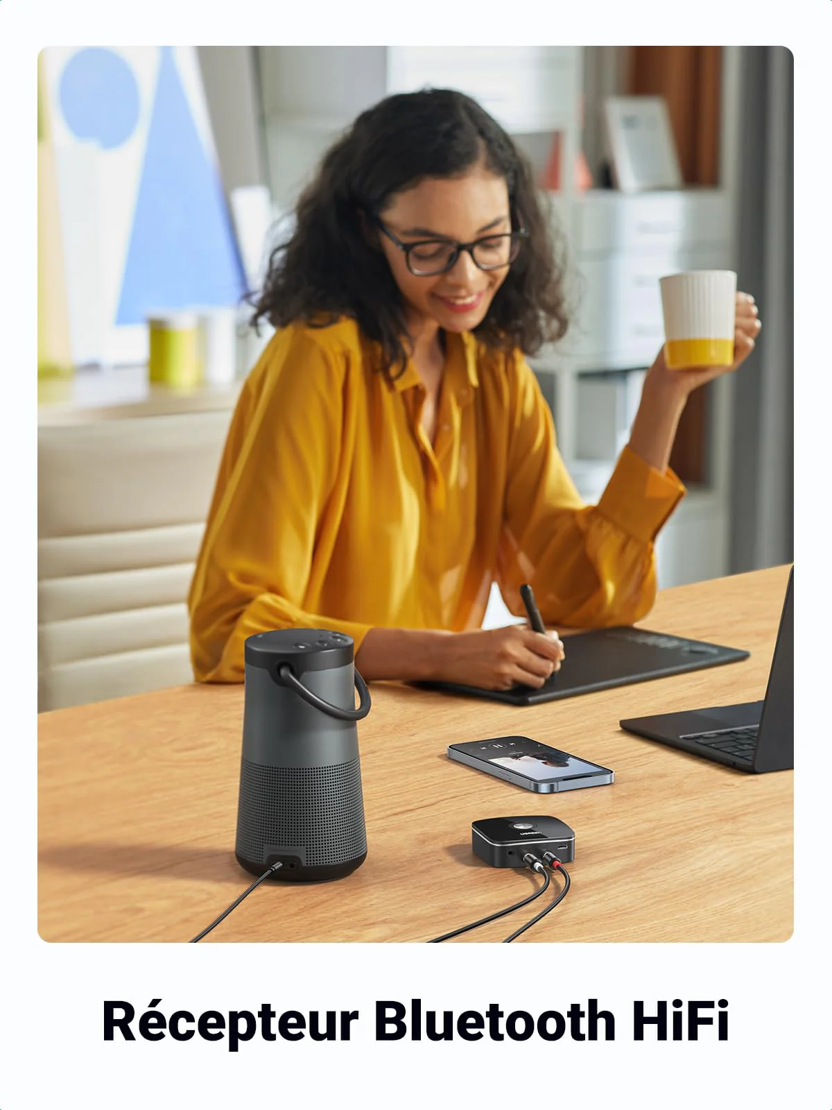UGREEN Récepteur Bluetooth 5.0 Adaptateur Bluetooth HiFi sans Fil EDR Technologie avec 3.5mm - Image 2