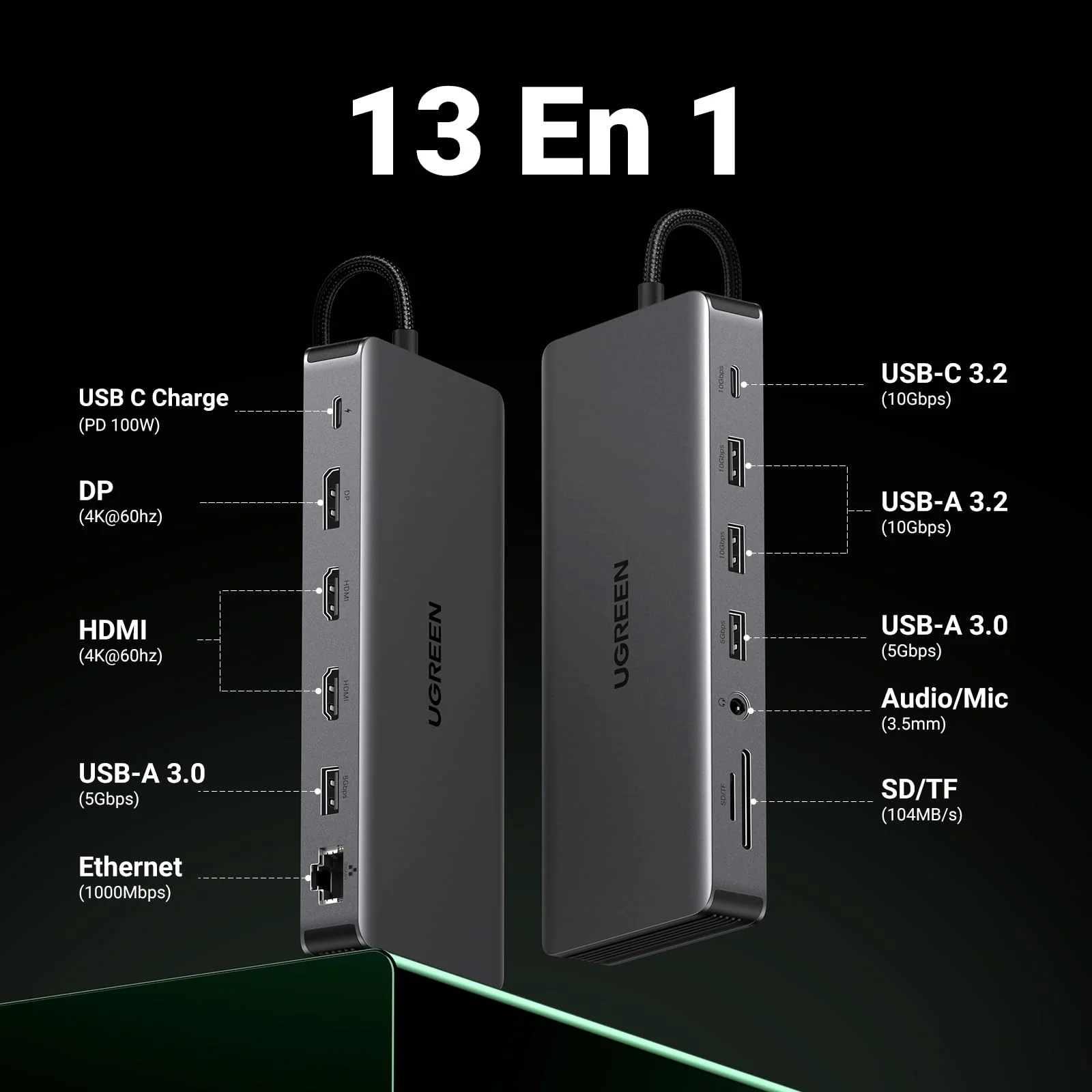UGREEN Revodok Pro 313 13-en-1 Station d'accueil 4K60Hz - Image 2