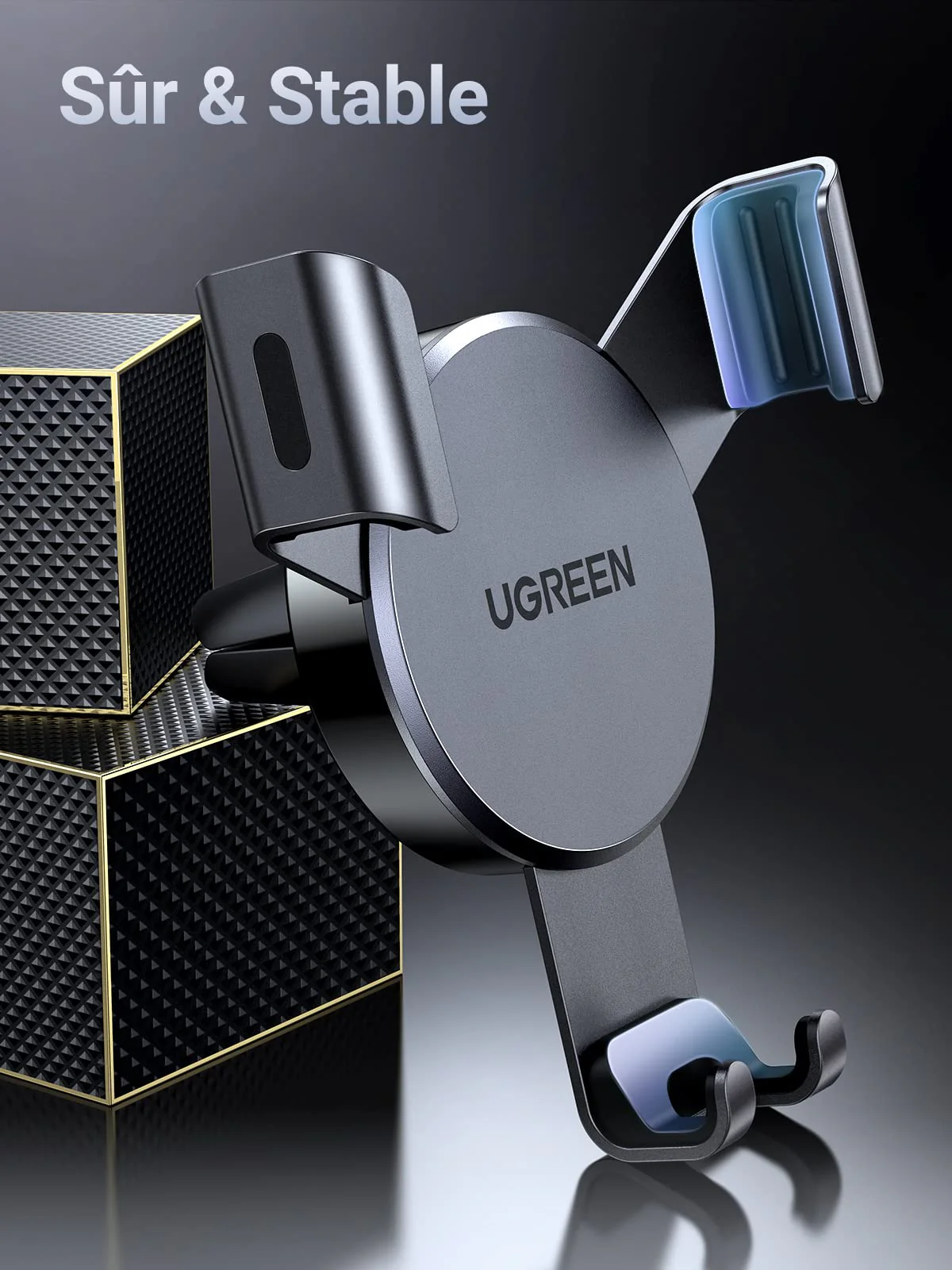 UGREEN Support Téléphone Voiture Gravité Grille Aération Porte Portable Voiture - Image 7
