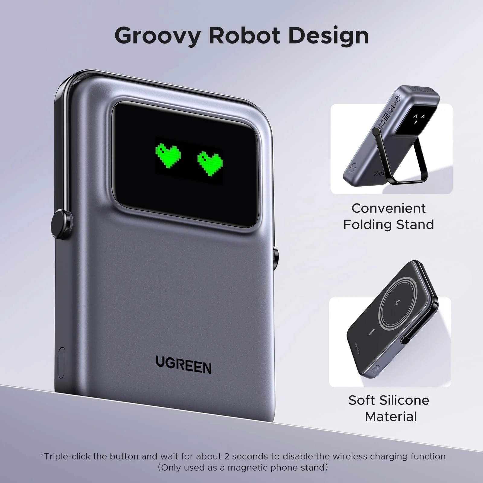 UGREEN Uno Batterie Externe Magnétique sans Fil 10000mAh 7.5W - Image 5
