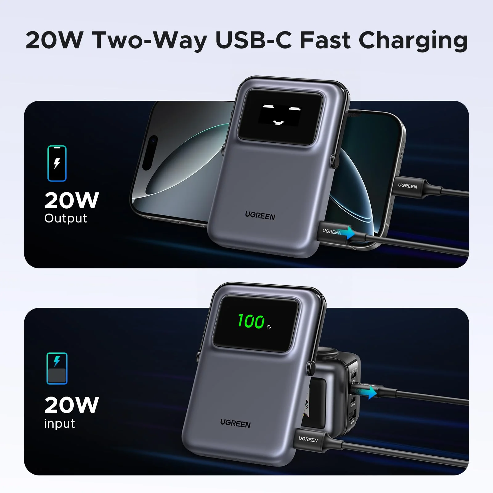 UGREEN Uno Batterie Externe Magnétique sans Fil 10000mAh 7.5W - Image 7
