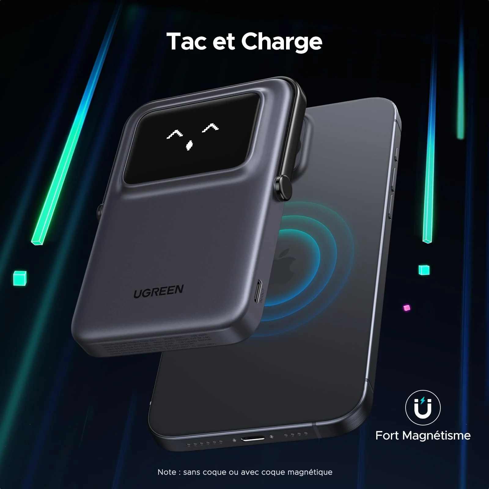 UGREEN Uno Batterie Externe Magnétique sans Fil 5000mAh 7.5W - Image 2
