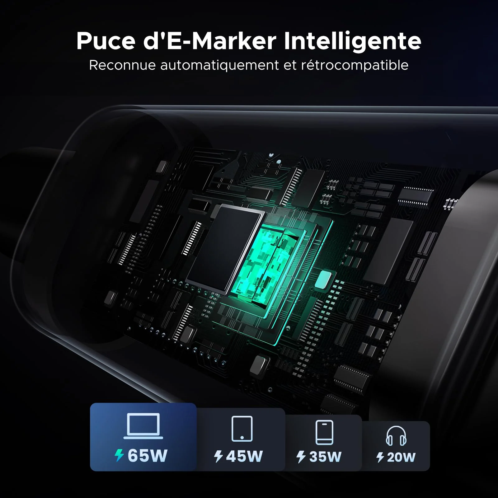 UGREEN Uno Câble USB C vers USB C 100W - Image 6